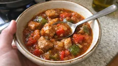 Magro de cerdo en salsa de la abuela: guiso casero con vino blanco y jitomate